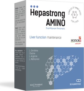 Honora Pharma Hepastrong Amino Συμπλήρωμα Διατροφής για την Προστασία του Ήπατος 30 Kάψουλες