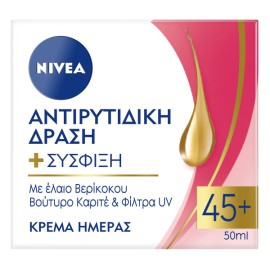Nivea Anti Wrinkle + Firming Day Care 45+ Αντιρυτιδική - Συσφικτική Κρέμα Ημέρας 50ml