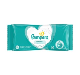 Pampers Baby Wipes Sensitive Ανταλλακτικά Μωρομάντηλα 52 Τεμάχια