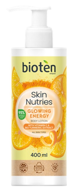 Bioten Skin Nutries Glowing Energy Γαλάκτωμα Σώματος με Βιταμίνη C & Βιολογικό Εκχύλισμα Κουρκουμά 400ml