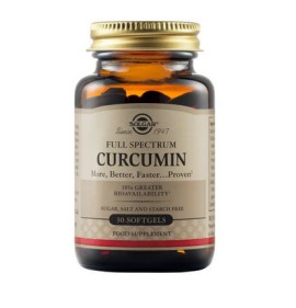 Solgar Full Spectrum Curcumin Συμπλήρωμα Διατροφής με Κουρκουμίνη 30 Μαλακές Κάψουλες