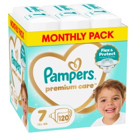Pampers Premium Care Μέγεθος 7 [15kg+] 120 Πάνες του Μήνα MSB