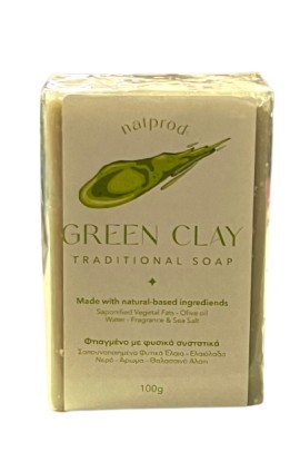 Natprod Παραδοσιακό Σαπούνι Πράσινη Αργιλος 100gr