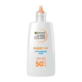 Garnier Ambre Solaire Super UV SPF50+ Αντηλιακή Κρέμα Προσώπου με Υαλουρονικό Οξύ 40ml