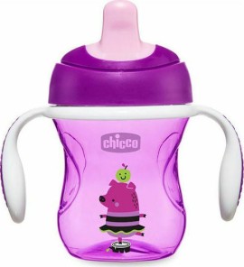 Chicco Training Cup Εκπαιδευτικό Κύπελλο για 6m+ Χρώμα:Μωβ 200ml [06921-10]