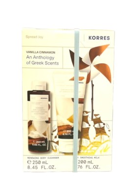 Korres PROMO Vanilla Cinnamon Αφρόλουτρο 250ml & Body Smoothing Milk Ενυδατικό Γαλάκτωμα Σώματος 200ml