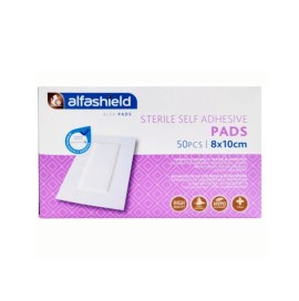 Alfashield Sterile Pads 8x10cm Αποστειρωμένα Αυτοκόλλητα Επιθέματα 50 Τεμάχια