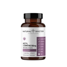 Natural Doctor Acetyl L-Carnitine 500mg Cellular Energy για τον Μεταβολισμό 60 Φυτικές Κάψουλες