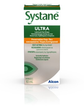 Alcon Systane Ultra Λιπαντικές Οφθαλμικές Σταγόνες Χωρίς Συντηρητικά 10ml