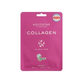 Kocostar Collagen Face Mask Εμποτισμένη Μάσκα Αναζωογόνησης Προσώπου για Όλες τις Επιδερμίδες 25ml