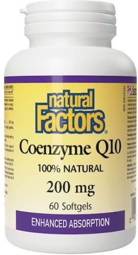 Natural Factors Coenzyme Q10 200mg Αντιοξειδωτικό 60 Μαλακές Κάψουλες