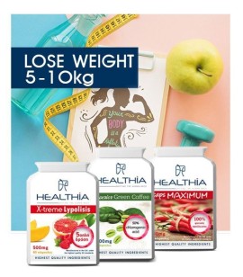 Healthia Bundle [Lose Weight 5-10kg] X-treme Lypolisis 500mg Μεταβολισμός & Απώλεια Βάρους 60 Κάψουλες - Superior Green Cofee 8000mg Συμπλήρωμα με Πράσινο Καφέ 60 Κάψουλες - Caps Maximum 500mg 90 Κάψουλες