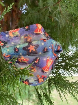 50 Μάσκες Χριστουγεννιάτικες Ενηλίκων Πιγκουίνοι - Κάλτσες Disposable 3ply Mask Χειρουργικές [10 Τεμάχια ανά Σακουλάκι x 5 Σακουλάκια]