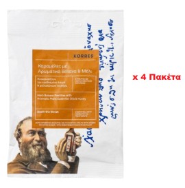 Korres BUNDLE Καραμέλες με Αρωματικά Βότανα, Μέλι & Γλυκαντικό Στέβια 4 Πακέτα x 15 Τεμάχια