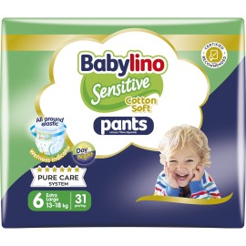 Πάνες Βρακάκι Babylino Pants Cotton Soft Unisex No6 Extra Large [13-18kg] 31 Πάνες