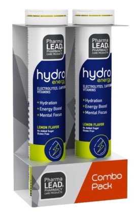 PharmaLead PROMO Hydro Energy Ηλεκτρολύτες με Βιταμίνες & Καφεΐνη Λεμόνι 2x20 Αναβράζοντα Δισκία
