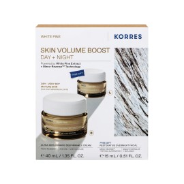 Korres PROMO White Pine Λευκή Πεύκη Κρέμα Ημέρας για Αναπλήρωση Όγκου Ξηρές - Αφυδατωμένες Επιδερμίδες 40ml - ΔΩΡΟ Λευκή Πεύκη Κρέμα Νυκτός για Αναπλήρωση Όγκου 15ml