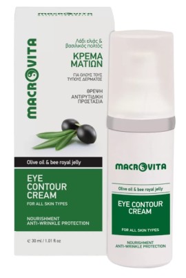 Macrovita Eye Contour Κρέμα Ματιών για Θρέψη & Αντιρυτιδική Προστασία με Λάδι Ελιάς & Βασιλικό Πολτό 30ml