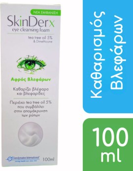 SkinDerx Αφρός Καθαρισμού Βλεφάρων με Tea Tree Oil 100ml