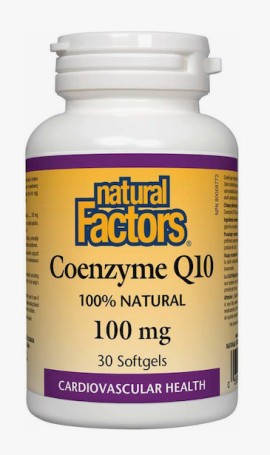 Natural Factors Coenzyme Q10 100mg Αντιοξειδωτικό 30 Μαλακές Κάψουλες