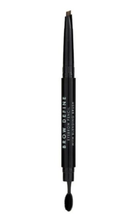MUA Μολύβι Φρυδιών Ακριβείας Eyebrow Pencil & Blending Brush Mid Brown Μεσαία Απόχρωση Καφέ 1 Τεμάχιο