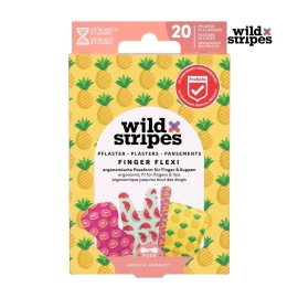 Wild Stripes Finger Flexi Αυτοκόλλητα Επιθέματα Διαφορετικά Μεγέθη & Σχέδια 20 Τεμάχια