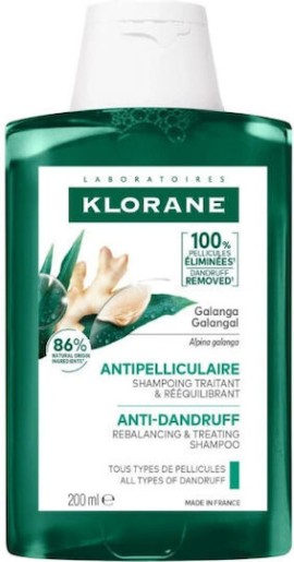 Klorane Anti-Dandruff Σαμπουάν Εξισορρόπησης με Galanga Κατά της Πιτυρίδας Ξηρή ή Λιπαρή 200ml