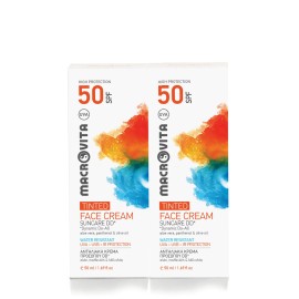 Macrovita PROMO DD Tinted Cream SPF50 Αντηλιακή Κρέμα Προσώπου με Χρώμα Αλόη, Πανθενόλη & Λάδι Ελιάς 2x50ml