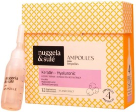 Nuggela & Sulé Ampoules Keratin Hyaluronic Αμπούλες Αποκατάστασης Μαλλιών 4x10ml
