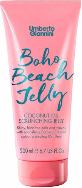 Umberto Giannini Boho Beach Jelly Coconut Oil Scrunching Jelly Προστασία από το Ξεθώριασμα του Χρώματος 200ml