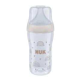 Nuk Perfect Match Rainbow για 3m+ Πλαστικό Μπιμπερό με Θηλή Σιλικόνης & Δείκτη Ελέγχου Θερμοκρασίας 260ml