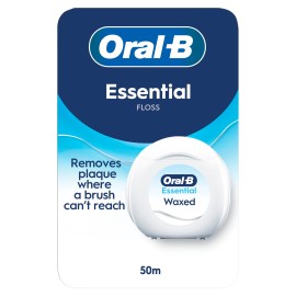 Oral B Essential Floss Κηρωμένο Οδοντικό Νήμα Χωρίς Γεύση 50m