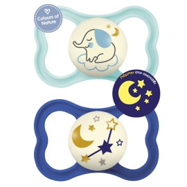 Mam Air Night Πιπίλα Σιλικόνης 16m+ για Αγοράκι 2 Τεμάχια [277SB]