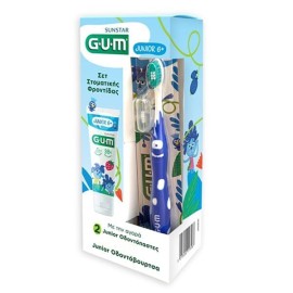 Gum PROMO Junior Παιδική Οδοντόκρεμα για 6 Ετών με Γεύση Φράουλα 1450ppm 2x50ml - ΔΩΡΟ Οδοντόβουρτσα Junior για 6 Ετών Τυχαίοι Χρωματισμοί 1 Τεμάχιο