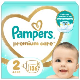 Pampers Premium Care Μέγεθος 2 [4-8kg] 136 Πάνες του Μήνα MSB
