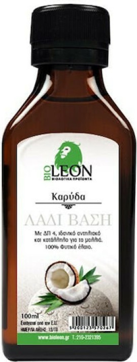 Bioleon Λάδι Βάσης Καρύδα (Φοινικέλαιο) με Αντηλιακή Προστασία SPF4 100ml