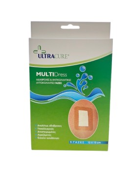 Gold Med Ultra Cure Multi Dress Αδιάβροχη Αυτοκόλλητη Γάζα 10x15cm 5 Τεμάχια