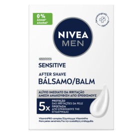 Nivea Men Sensitive After Shave 0% Alcohol No Burning Ενυδατικό Balm για Μετά Το Ξύρισμα 100ml