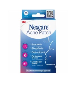 3M Nexcare Acne Patches Thin & Transparent Διάφανα Αυτοκόλλητα Επιθέματα Ακμής 15 Τεμάχια
