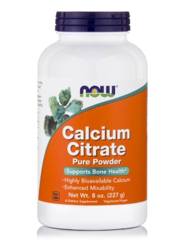 Now Foods Calcium Citrate Powder Συμπλήρωμα Διατροφής Κιτρικό Ασβέστιο 227gr