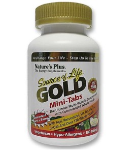 Natures Plus Source Of Life Gold Συμπλήρωμα Αντιοξειδωτικό Mini-180 Ταμπλέτες
