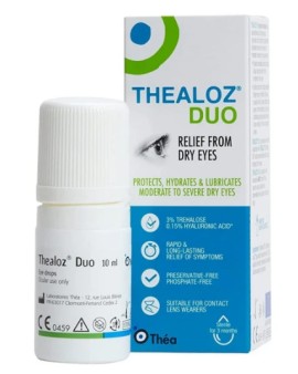 Thea Thealoz Duo Οφθαλμικές Σταγόνες Υποκατάστατο Δακρύων με Υαλουρονικό Οξύ για την Ξηροφθαλμία 10ml