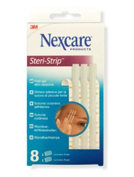 3M Steri Strip Αυτοκόλλητες Ταινίες Σύγκλεισης Τραυμάτων 3mm x 75mm 1 Φακελάκι + 6mm x 75mm 1 Φακελάκι