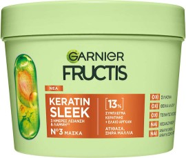 Garnier Fructis Keratin Sleek Μάσκα με Κερατίνη για Ξηρά & Ατίθασα Μαλλιά 200ml