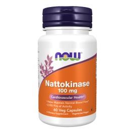Now Foods Nattokinase 100mg για τη Φυσιολογική Λειτουργία του Καρδιαγγειακού Συστήματος 60 Φυτικές Κάψουλες