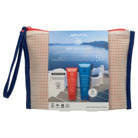 Apivita PROMO Bee Sun Safe Anti Spot Anti Age Defense Face Cream SPF50 Αντηλιακή Κρέμα Προσώπου Κατά των Πανάδων & Ρυτίδων Βελούδινης Υφής 50ml & ΔΩΡΟ After Sun Cool Sooth Δροσιστική & Καταπραϋντική Κρέμα Gel για Πρόσωπο & Σώμα 100ml & Νεσεσέρ