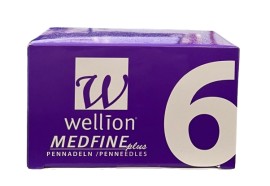 WELLION MEDFINE PEN NEEDLES 6MM 100ΤΕΜ