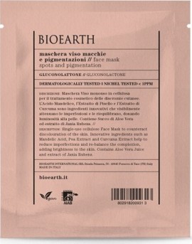 Bioleon Bioearth Λευκαντική Μάσκα Προσώπου Μίας Χρήσης με Γλυκονικό Οξύ 15ml