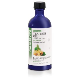 Macrovita Tea Tree Oil Έλαιο Τεϊόδεντρου με Βιταμίνη E για Πρόσωπο, Σώμα, Μαλλιά & Νύχια 100ml