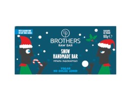 Brothers Xmas Raw Bar Snow Χειροποίητη Μπάρα Ινδοκάρυδο Χωρίς Ζάχαρη 60gr